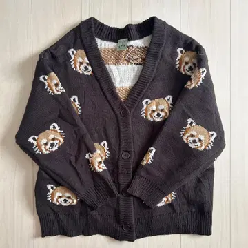 니코앤드 삿포로 동물원 응원 상품 가디건 너구리