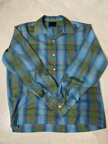 60s 70s SEARS 옴브레 셔츠 L 사이즈