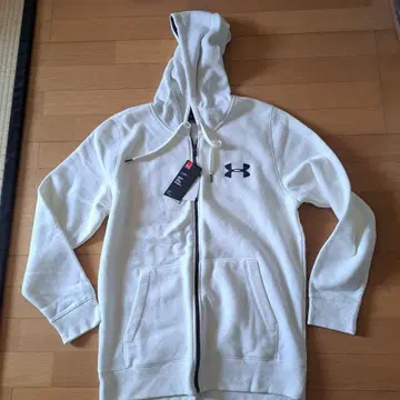 언더아머 화이트 풀 집업 후드티