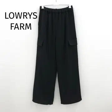 새상품급 LOWRYS FARM 로리즈팜 카고 팬츠 와이드 블랙