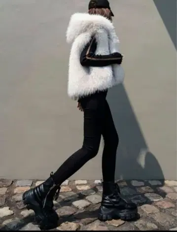 그램립스 통굽 부츠 지퍼 포함