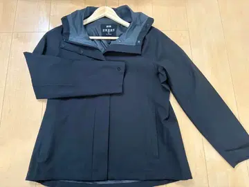 UNIQLO 블랙 블록테크 후드티 XL