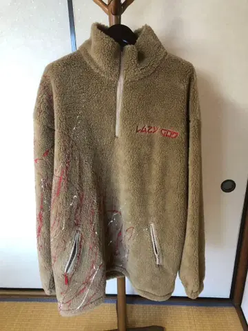 111 LAZY GOD 일본제 LG-HZ001 보아 플리스 하프 지퍼