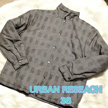 URBAN RESEARCH 퀼팅 자켓 38 그레이 체크