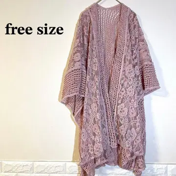 1점 플라워 레이스 가디건 겉옷 핑크