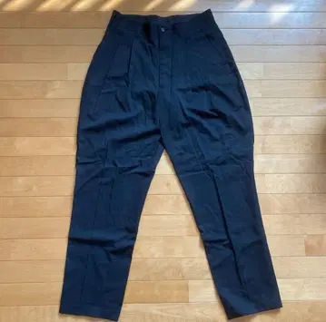 CRAZY CAT 블랙 더블 플리츠 슬랙스 로카 팬츠 로카빌리 팬츠