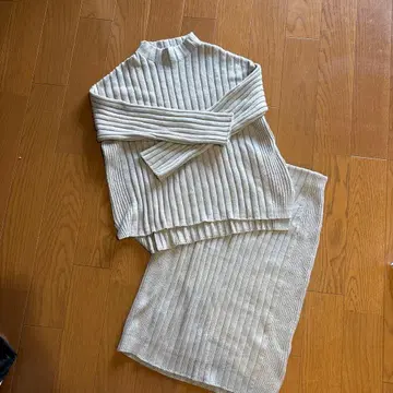 PLST 리브 셋업 베이지