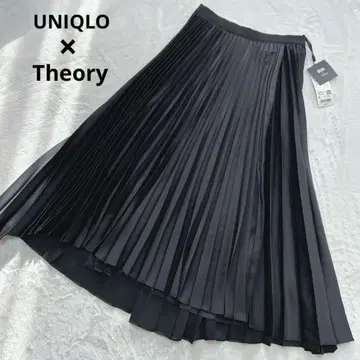[ 미사용품 ] Theory x UNIQLO 콜라보 플리츠 랩 스커트 S