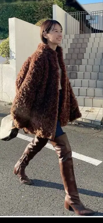 CLANE 스트레이트 니하이 부츠