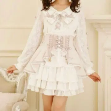 LIZLISA 프론트 카슈쿨 스커트 핑크