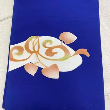 6628 시오제 파랑 나고야 오비 순수 실크 코몬  이로무지