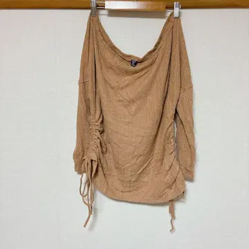 SHEIN 쉬인 베이지 오프숄더 튜닉 5부 소매 [ 2XL ]