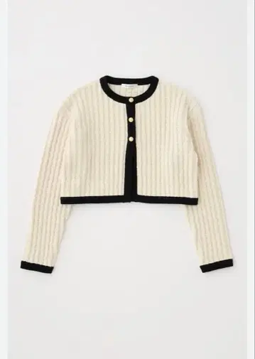 moussy 바이컬러 니트 가디건 아이보리