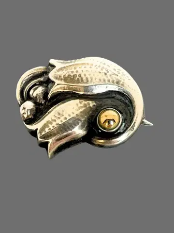 Georg Jensen 브로치 플라워 모티브