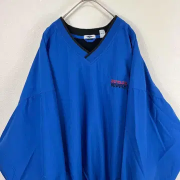 USA 구제 의류 00s LAL 나일론 풀오버 나일론 자켓 자수 파랑