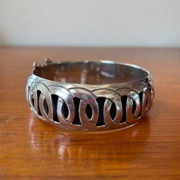 빈티지 JSF Taxco 멕시코 스털링 실버 뱅글