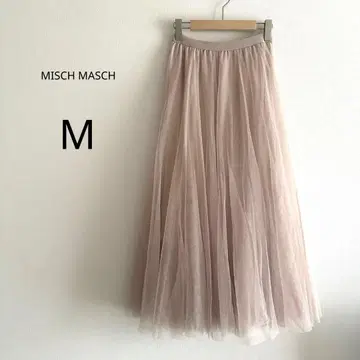 [ MISCH MASCH ] 샤샤 스커트 핑크 베이지 M 쉬폰 성인