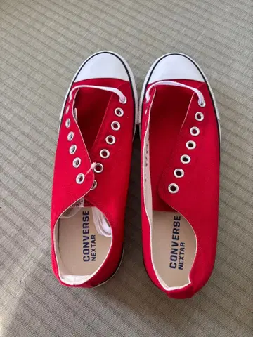 CONVERSE 레드 로우컷 스니커즈 27cm