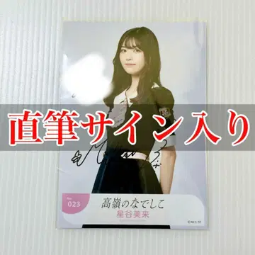 호시야 미라이 Beginning 츄 친필 사인 타카네코 브로마이드