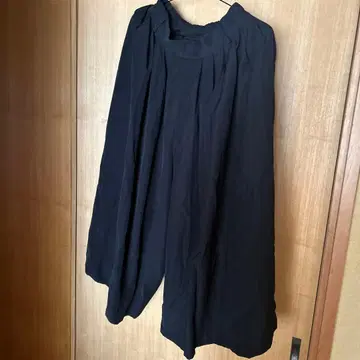 harapeco 하카마 팬츠 와이드 팬츠 블랙