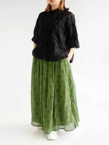 [ 당일 발송 ] D*g*y 라미 100% 와셔 프린트 스커트 M