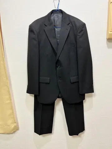 블랙 포멀 수트 스트라이프 디자인 상복 예복 셋업