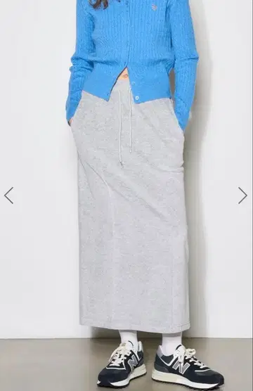 GENERAL IDEA 라이트 벨로아 밴딩 스커트