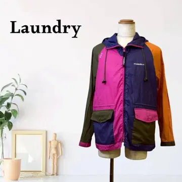 zG603 [ M ] Laundry 마운틴 후드티 컬러 블록 아노락