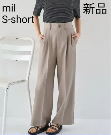 [ 새상품 ] mil 하이웨스트 센터 프레스 팬츠 그레이지