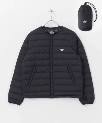 단톤 나일론 타프타 노카라 이너 다운 자켓 네이비