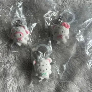 산리오 메지루시 액세서리 복슬복슬 스노우 키티 마이멜로디 포차코