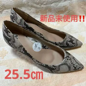 스네이크 패턴 스틸레토 하이힐 3E 25.5cm