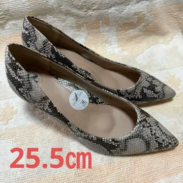 스네이크 패턴 스틸레토 하이힐 3E 25.5cm