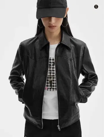 블랙 가죽 자켓