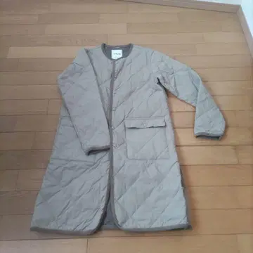 TAION CITY LINE 퀼팅 코트 베이지