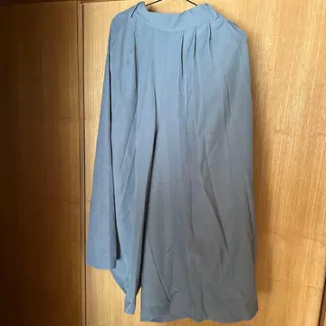 harapeco 하카마 팬츠 와이드 팬츠 블루