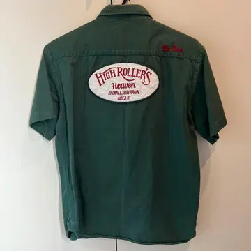 Radiall 반팔 워크 셔츠 그린