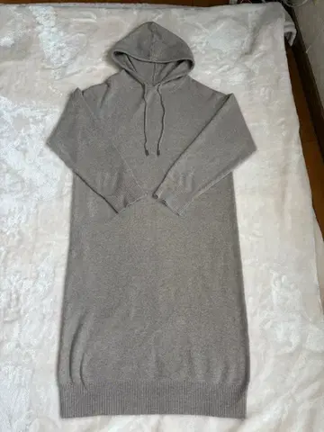 SOUP 후드 부착 롱 니트 원피스 9호 그레이