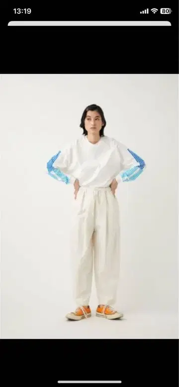 natural chin 턱 와이드 pants nagonstans