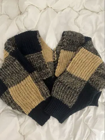 KBF BIG 체크 숏 가디건 볼레로 아우터 상의 데님