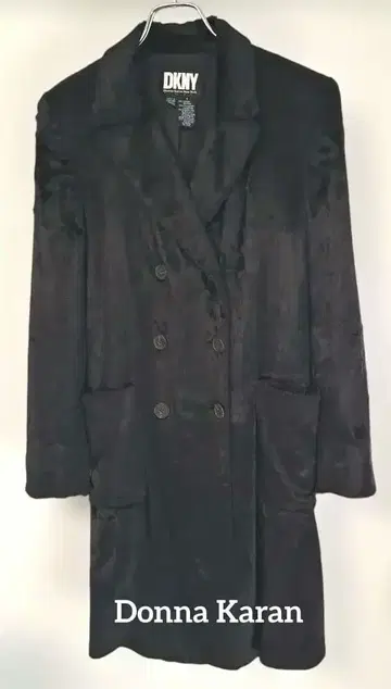 다나 카란 Donna Karan New York 롱 코트 더블 브레스트