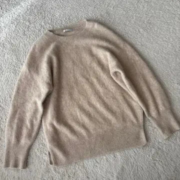 카프리실레 마쥬 폭스 캐시미어 튜닉 니트 베이지