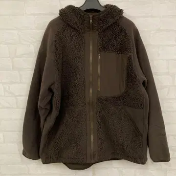 UNIQLO 화이트 마운티니어링 플리스 풀 집업 후드티