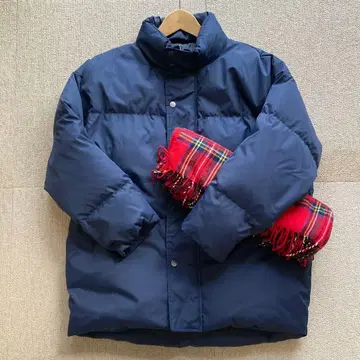 네이비 다운 자켓 오버 사이즈