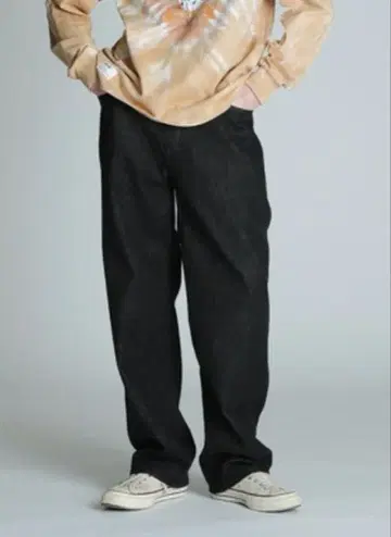 schott 스트레이트 데님 블랙 w36