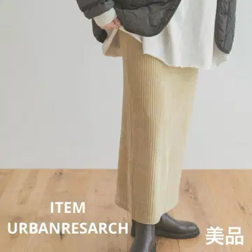 새상품급 ITEMS URBANRESARCH 베이지 코듀로이 스커트