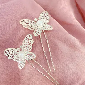 웨딩 머리 장식 나비