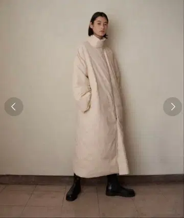 enof warm long coat 화이트 M 사이즈 다운