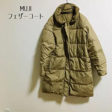 [ MUJI 무인양품 ] 다운 코트 베이지 마마 코트 마터니티 페더