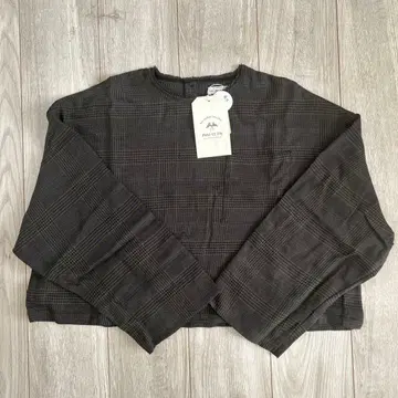 PUAL CE CIN 긴팔 상의 F 사이즈 체크 무늬